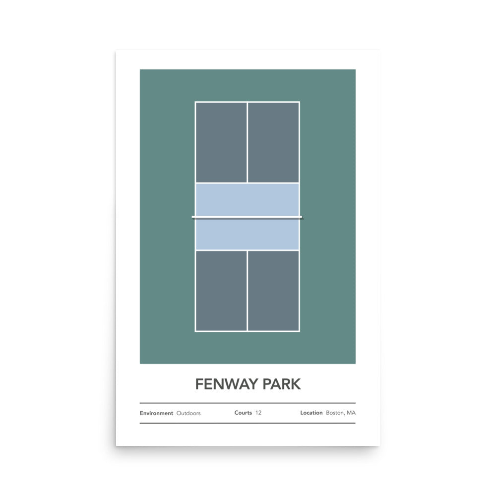 Fenway Park Customizable Pickleball Court Art 2