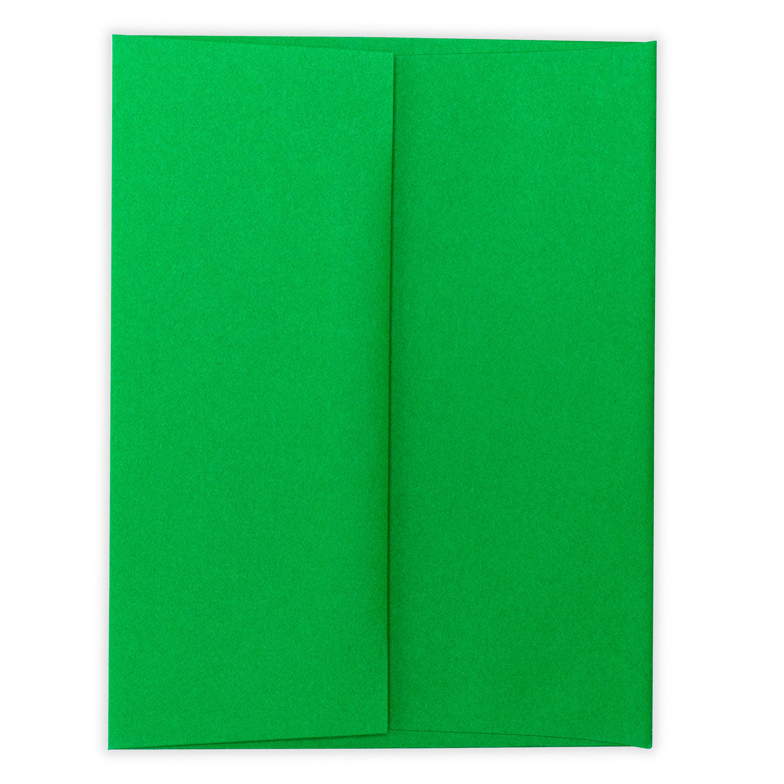 A green envelope to go with a pickleball Christmas card.