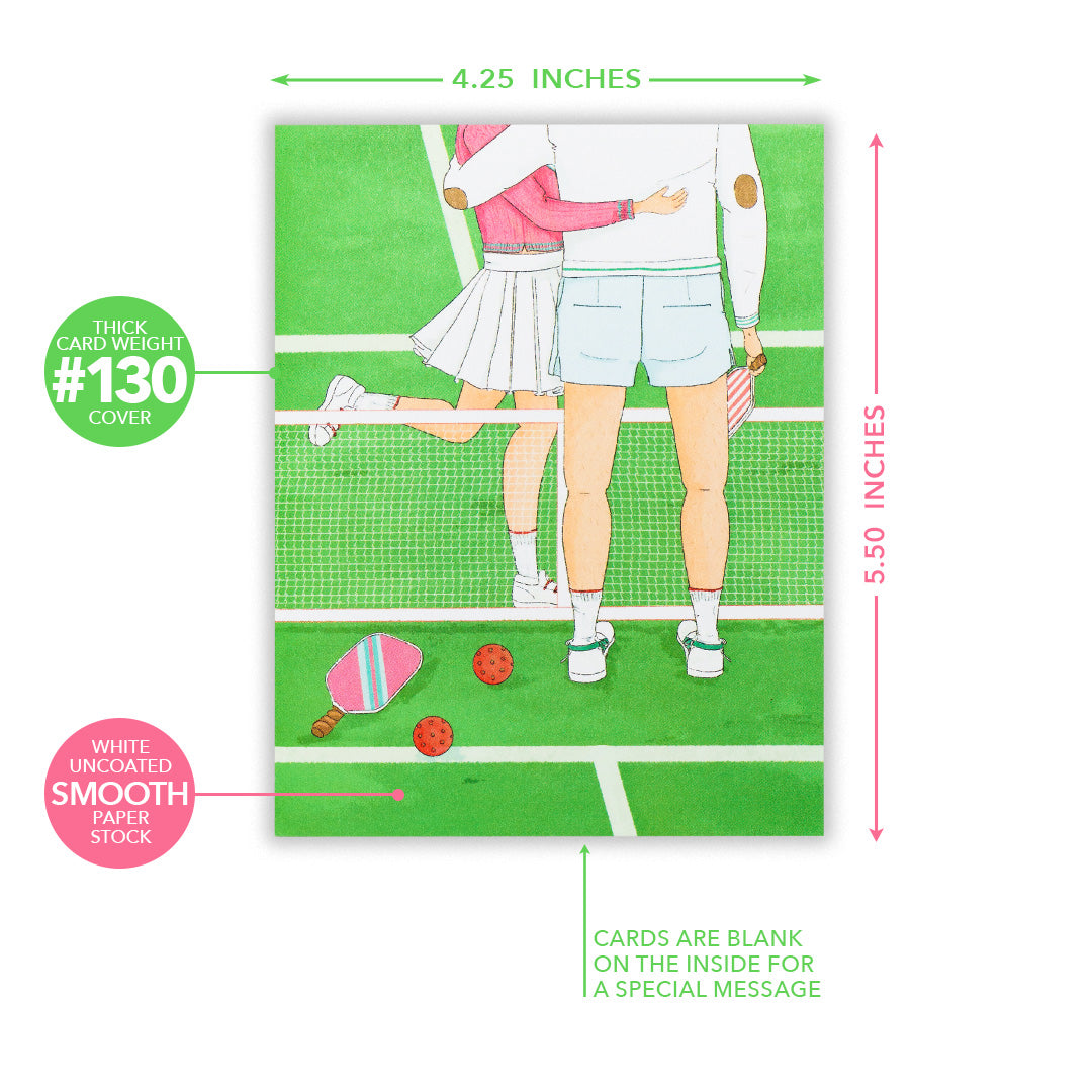 Best Match Pickleball Couple Greeting Card