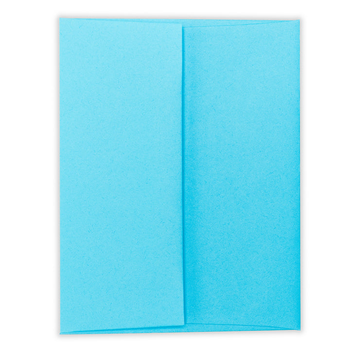 A light blue envelope that goes with a pickleball birthday card.