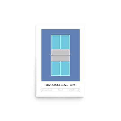 Oak Crest Cove Park Customizable Pickleball Court Art