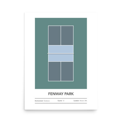 Fenway Park Customizable Pickleball Court Art 4
