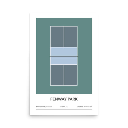 Fenway Park Customizable Pickleball Court Art 2