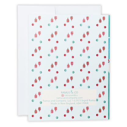 Backside of a pickleball Christmas card
