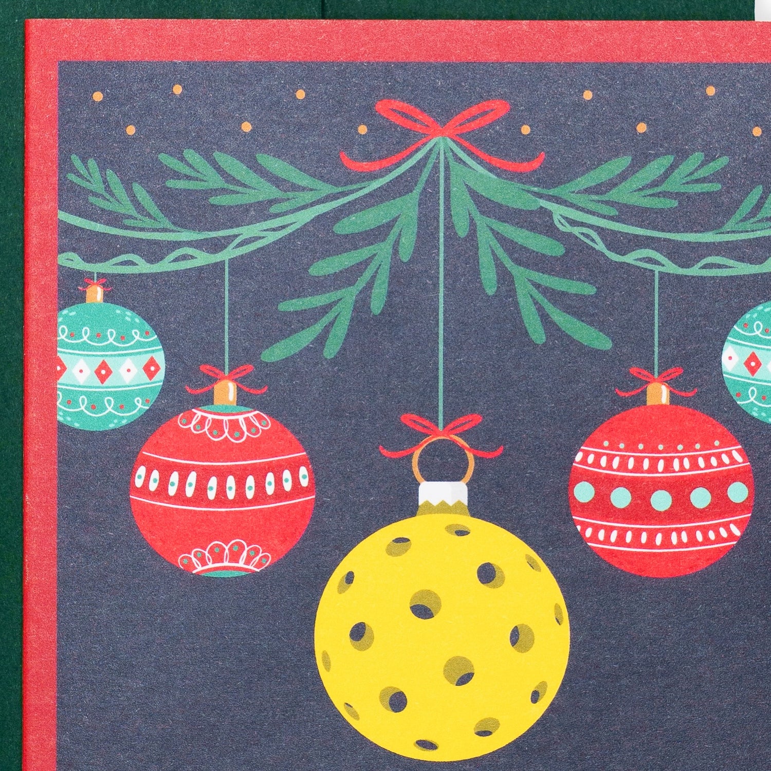 Pickleball Christmas Ornament Holiday Card