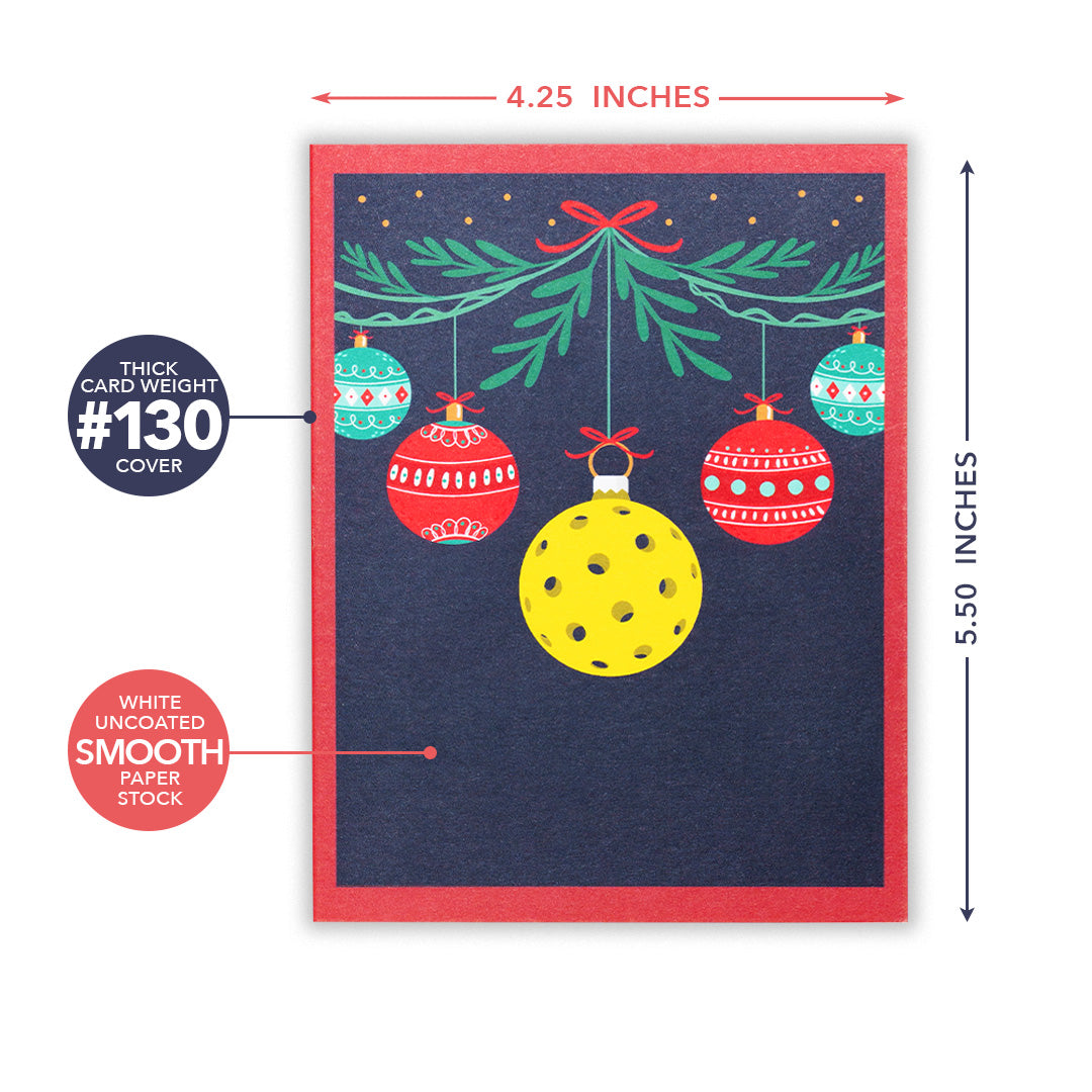 Pickleball Christmas Ornament Holiday Card