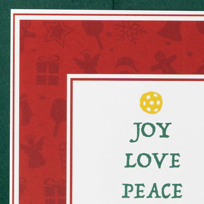 Pickleball Christmas Tree Festive Greeting Card