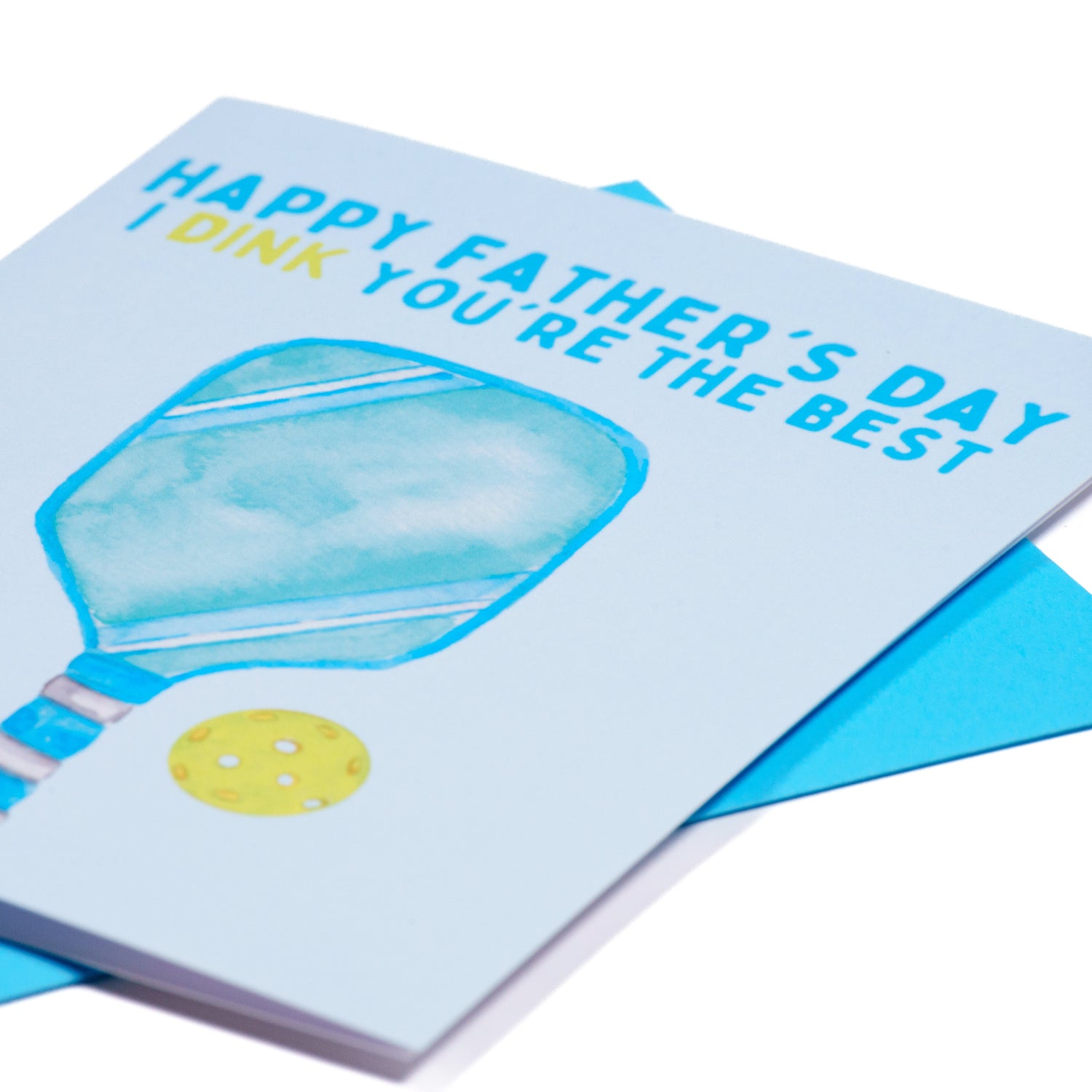 Pickleball themed greeting card with the saying &quot;Happy father&
