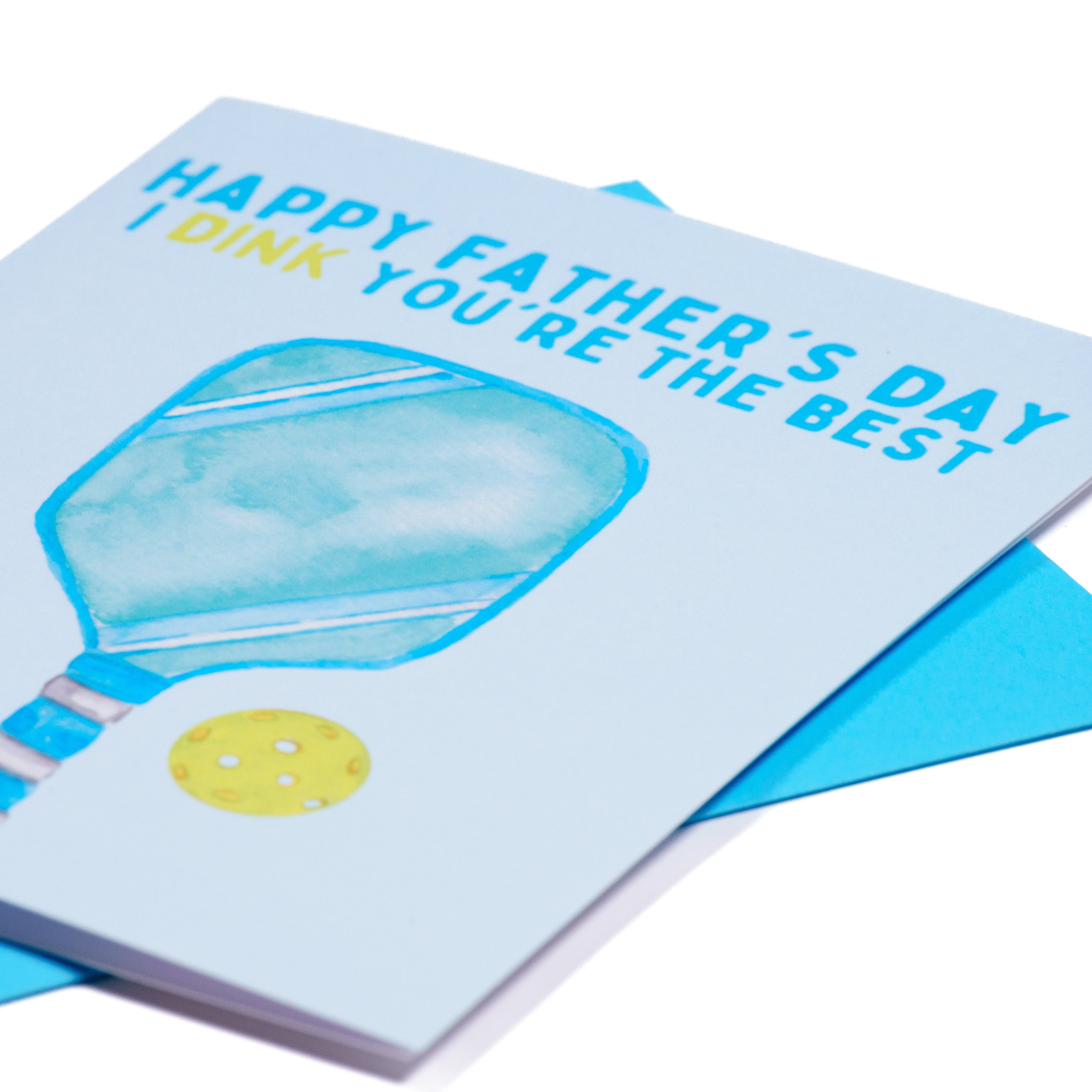 Pickleball themed greeting card with the saying &quot;Happy father&