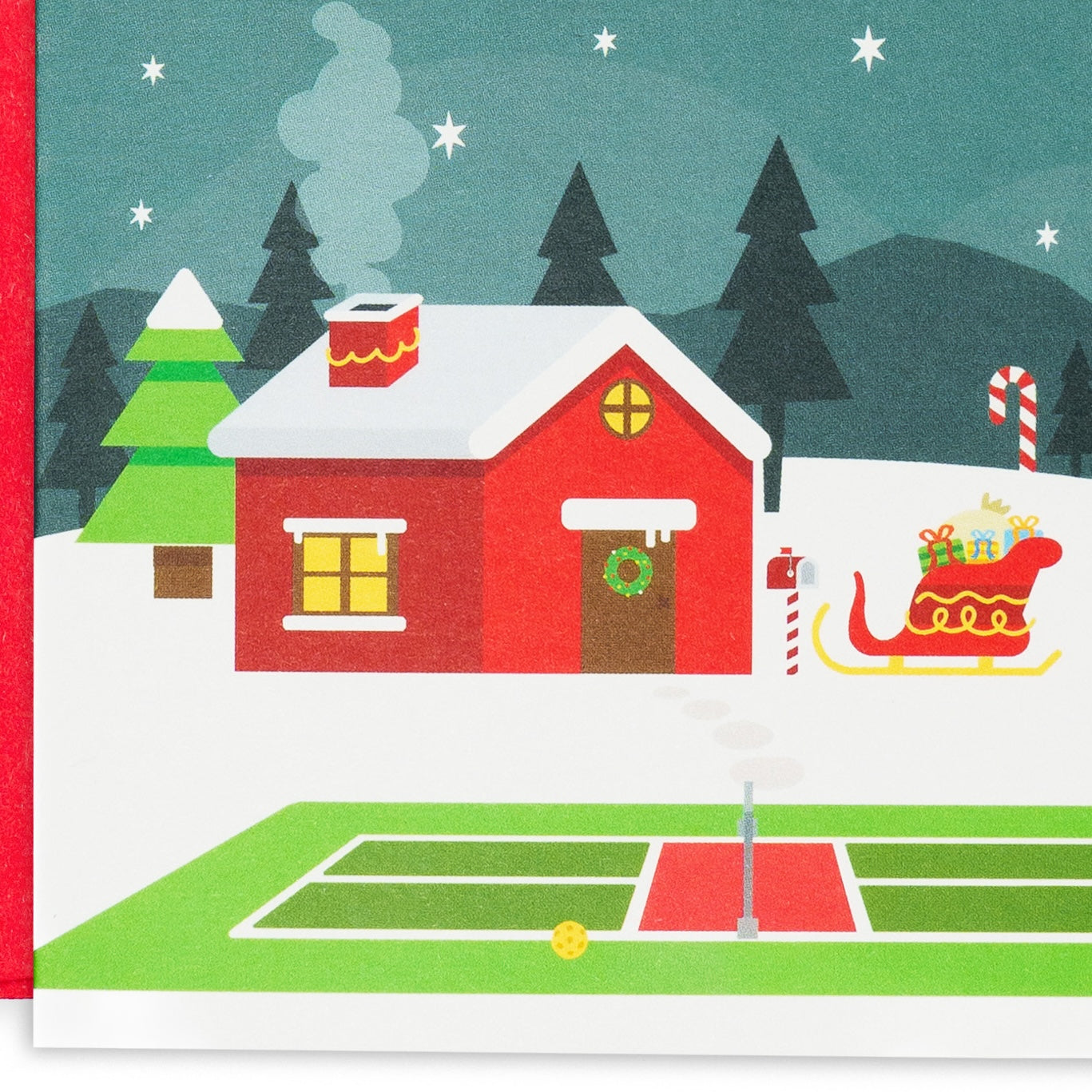 Santa Comes Once A Year Pickleball Christmas Card